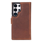 Valeno Heritage Saddle Deri Wallet Case Samsung Galaxy S25 Ultra (6.9") | Manyetik Ayrılabilir Cüzdanlı Telefon Kılıfı