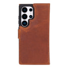 Valeno Mocca Deri Wallet Case Samsung Galaxy S25 Ultra (6.9") | Manyetik Ayrılabilir Cüzdanlı Telefon Kılıfı