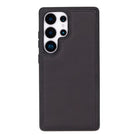 Valeno Onyx Black Deri Wallet Case Samsung Galaxy S25 Ultra (6.9") | Manyetik Ayrılabilir Cüzdanlı Telefon Kılıfı