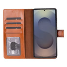 Valeno Warm Tan Deri Samsung Galaxy S25 Ultra(6.9”) Manyetik Ayrılabilir Cüzdanlı Telefon Kılıfı