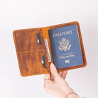 Bloominbag-Viaggio Voyager Chestnut Chic Deri Pasaport Ve Kart Kılıfı-2-Milagron.com