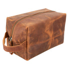 Voyage Burnt Orange Hakiki Deri Dopp Kit – X Large