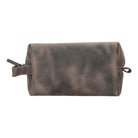 Voyage Cocoa Brown Hakiki Deri Dopp Kit – Large