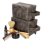 Voyage Cocoa Brown Hakiki Deri Dopp Kit – X Large