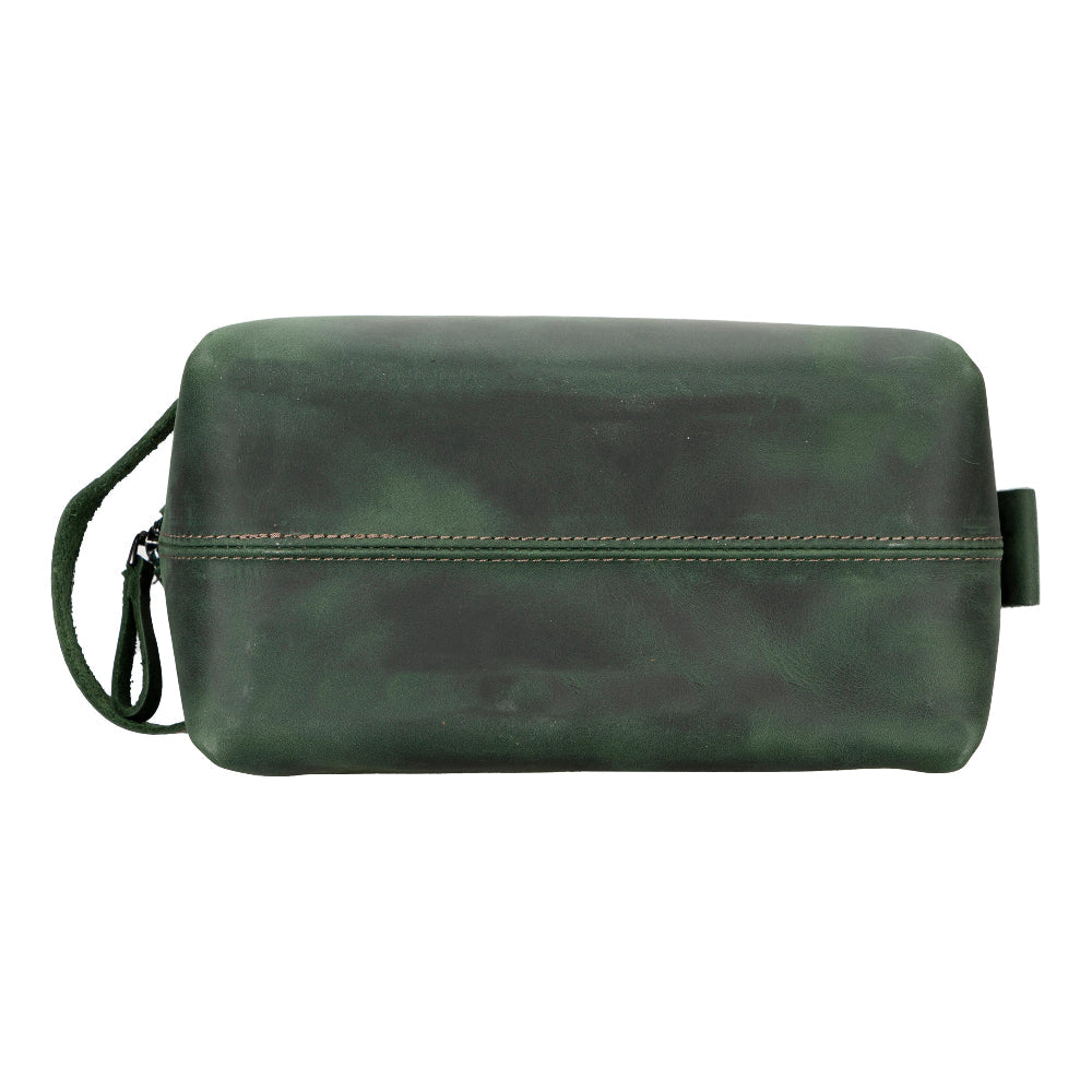 Voyage Cypress Green Hakiki Deri Dopp Kit – X Large