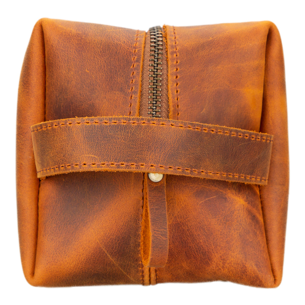 Voyage Golden Sand Hakiki Deri Dopp Kit – X Large