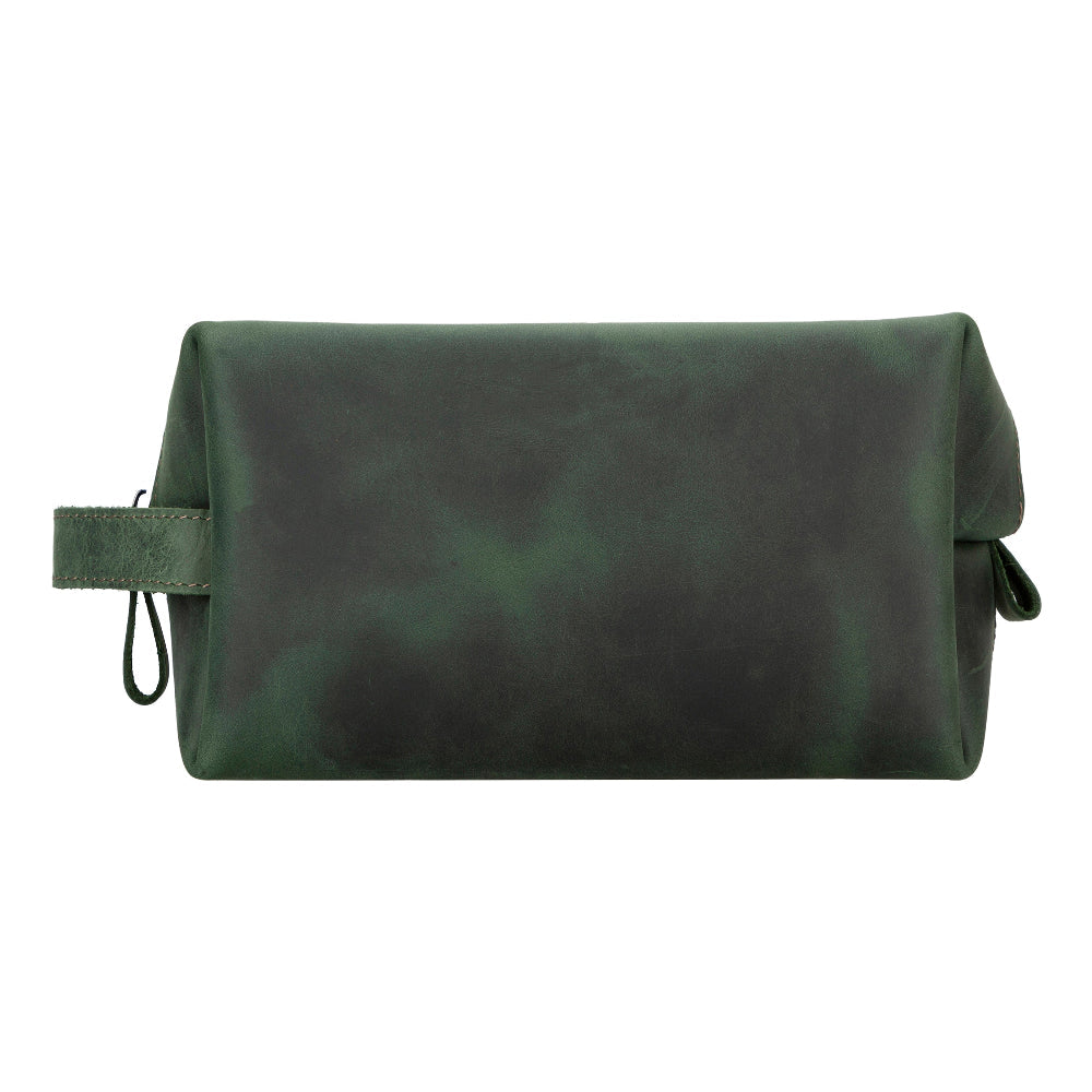 Voyage Olive Hakiki Deri Dopp Kit – Large