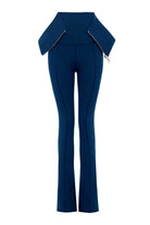 Bo&Po-Annalisa Corset Flare Leggings Blue-Activewear-2-Milagron.com