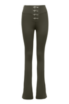 Bo&Po-Gaia Flare Leggings Khaki-Tayt-1-Milagron.com