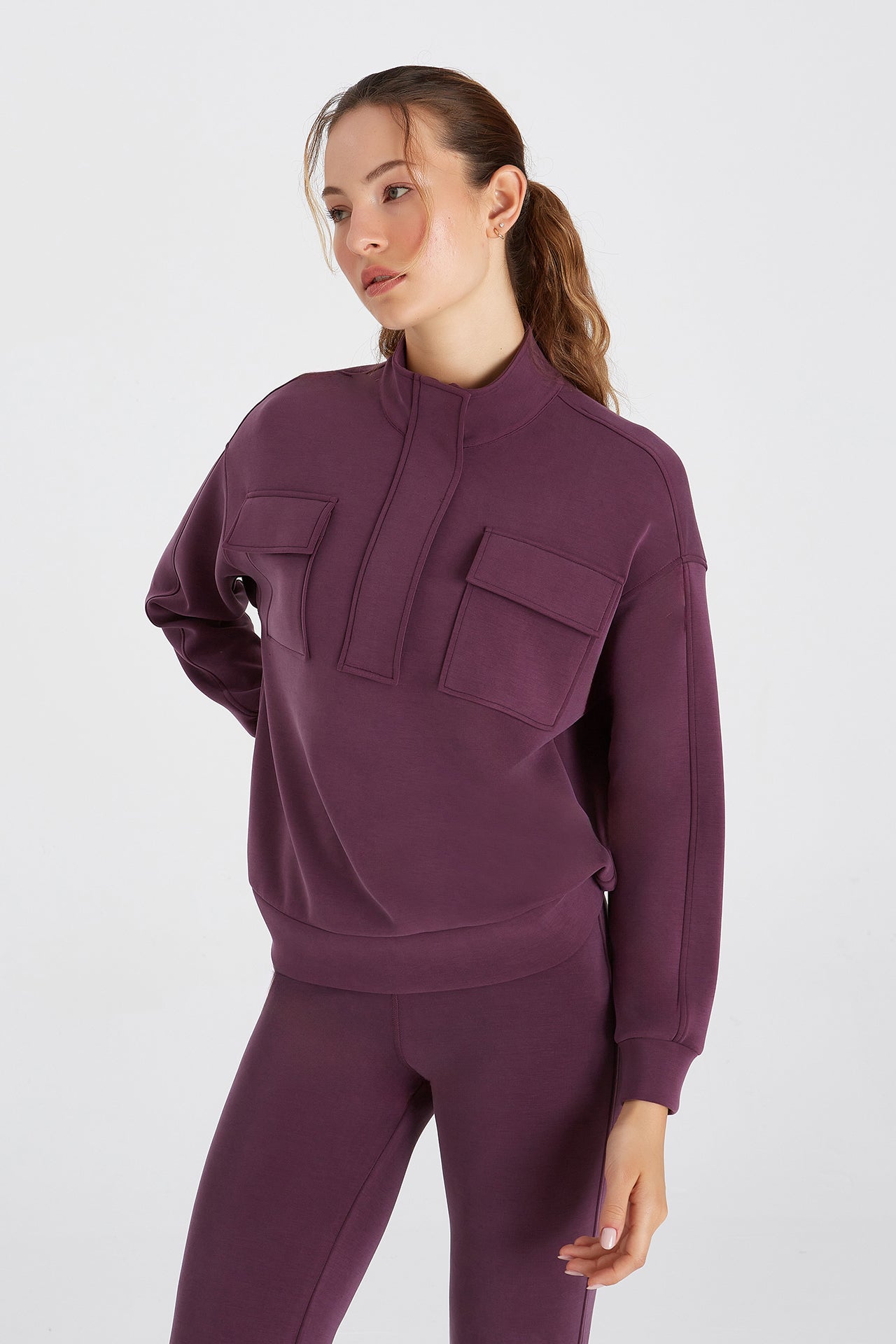 Boboist-Boboist Abby Sweatshirt Abby Dik Yaka Sweatshirt-Sweatshirt-3-Milagron.com