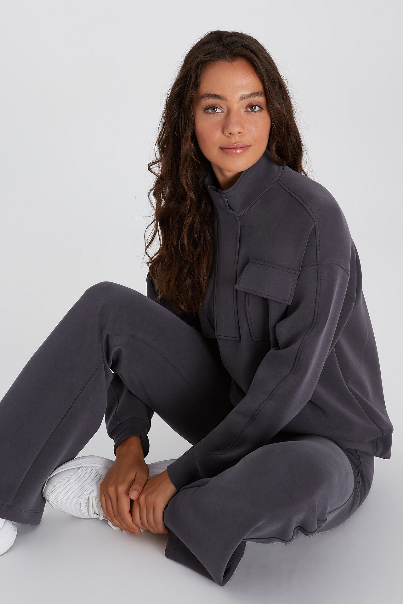 Boboist-Boboist Abby Sweatshirt Abby Dik Yaka Sweatshirt-Sweatshirt-3-Milagron.com