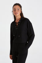 Boboist-Boboist Eva Sweatshirt Eva Bağcık Detaylı Sweatshirt-Sweatshirt-2-Milagron.com