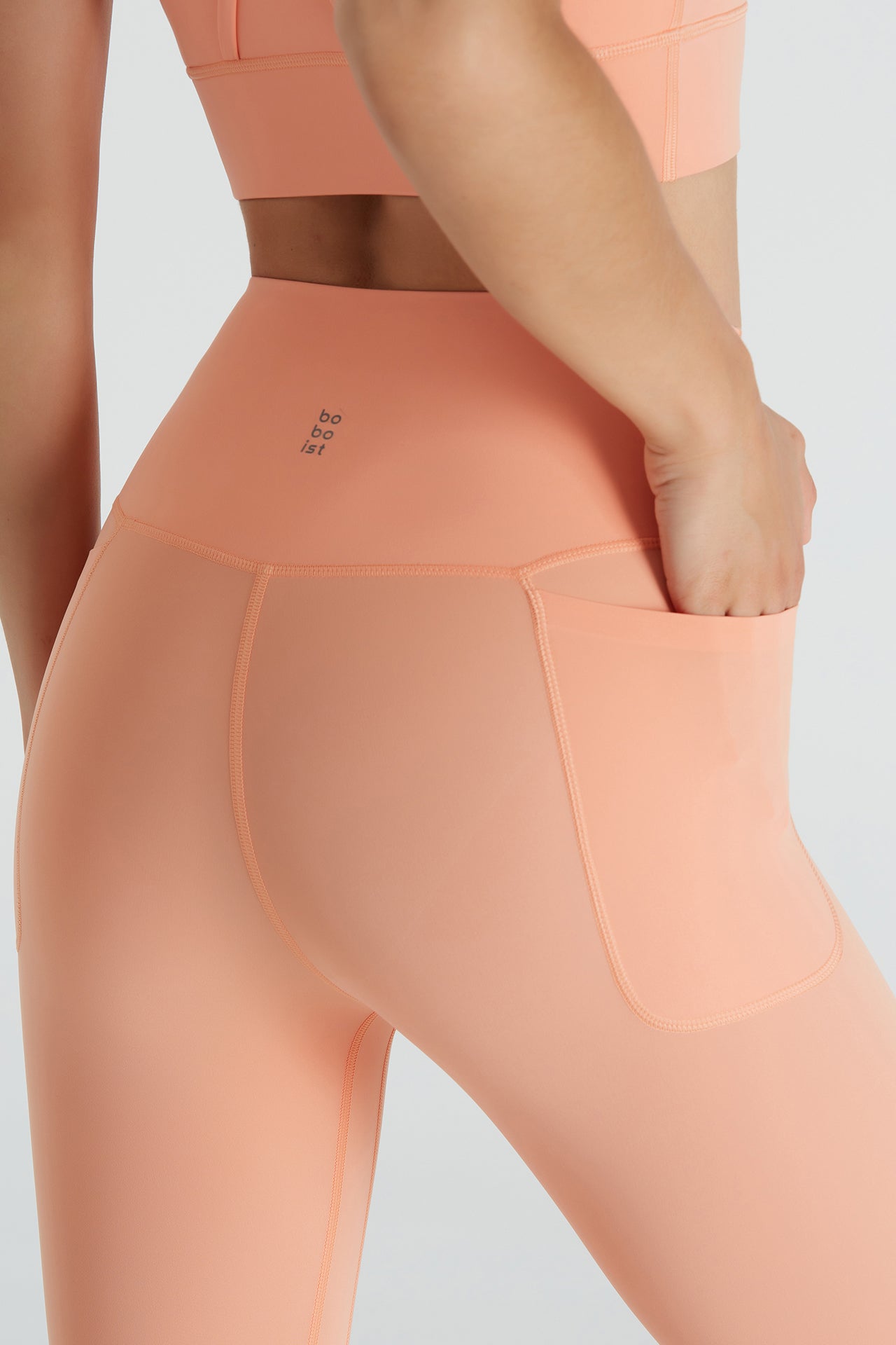 Boboist-Tera Cepli Tayt Tera Yüksek Bel Crop Boy Cepli Tayt-Tayt-4-Milagron.com