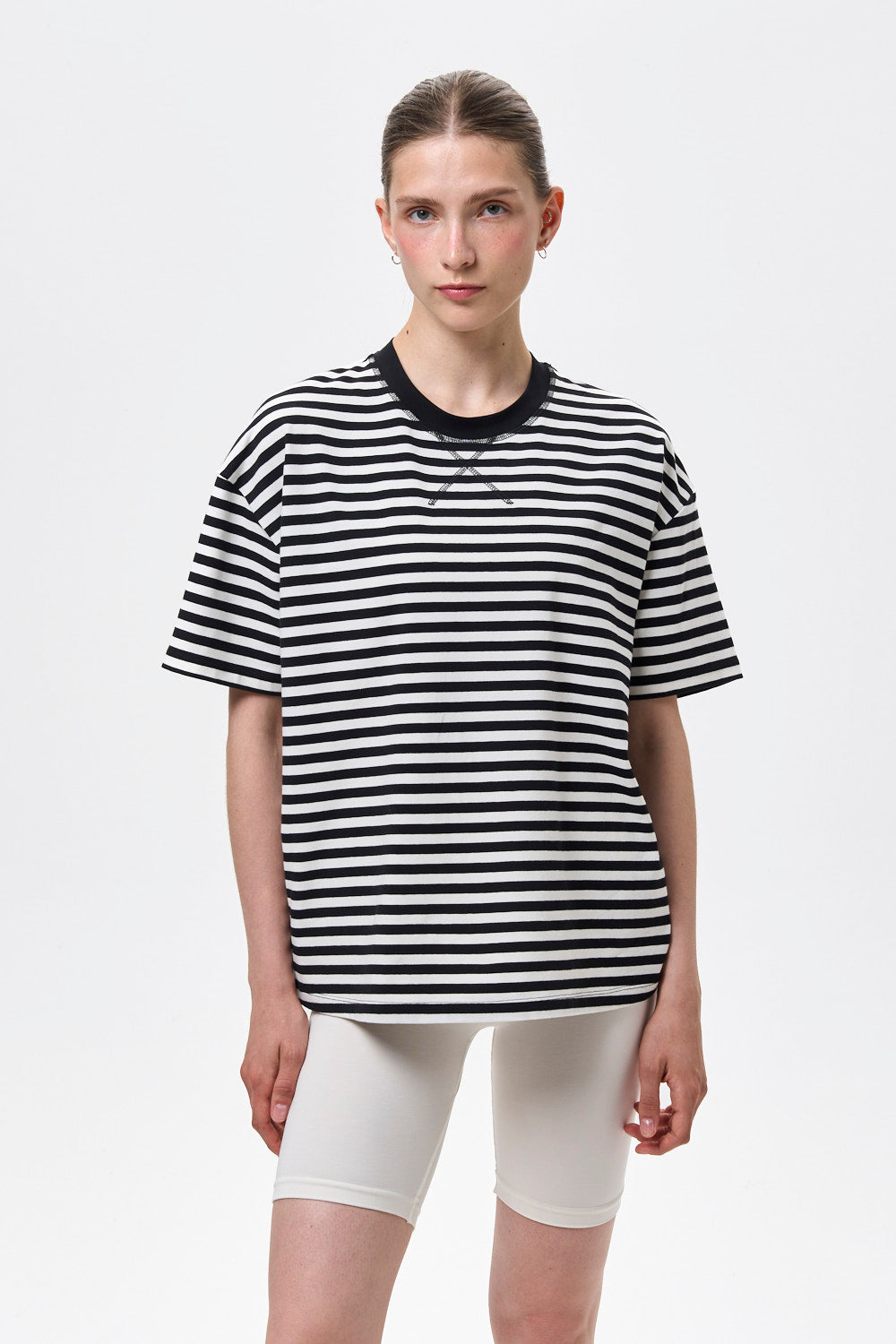 Boboist-Vilma çizgili Tshirt Vilma çizgili Oversize Tshirt-T-Shirts-1-Milagron.com