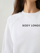 Body London-Body London Pamuklu Normal Kalıp Oversize Günlük Beyaz Sweatshirt-Sweatshirts & Hoodies-2-Milagron.com