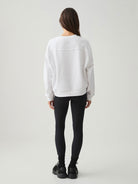 Body London-Body London Pamuklu Normal Kalıp Oversize Günlük Beyaz Sweatshirt-Sweatshirts & Hoodies-4-Milagron.com