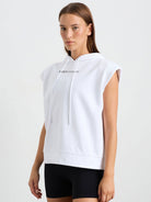 Body London-Kolsuz Kapüşonlu Üst Beyaz-Sweatshirts & Hoodies-1-Milagron.com