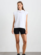 Body London-Kolsuz Kapüşonlu Üst Beyaz-Sweatshirts & Hoodies-3-Milagron.com