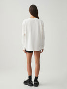 Body London-Body London Manşetli Uzun Kolllu Pamuklu T Shirt-Sweatshirts & Hoodies-6-Milagron.com