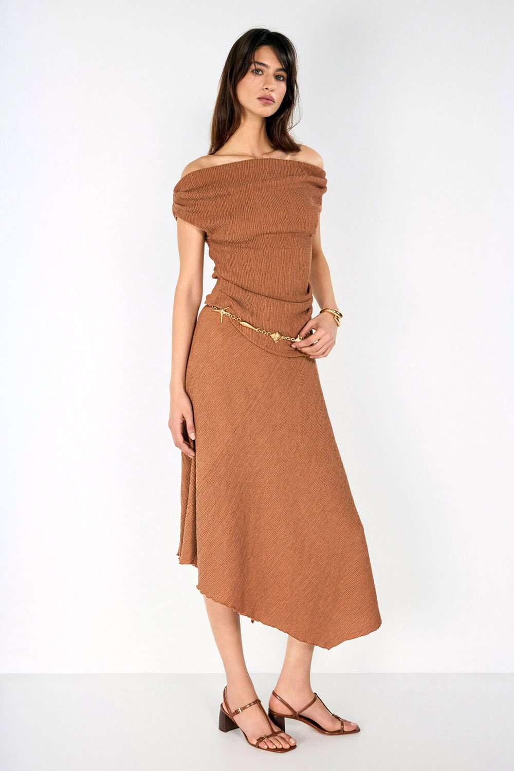 Boneqa Barcelona-Asimetrik Tarçın Etek-Etek-4-Milagron.com