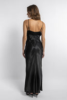 Boneqa Barcelona-Askılı Saten Parti Elbise-Elbise-6-Milagron.com