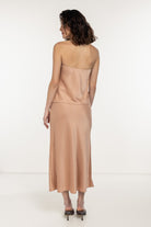 Belden Lastikli Volanlı Moka Midi Etek - 4