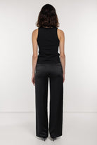 Boneqa Barcelona-Cep Detaylı Saten Fit Pantolon-Pantolon-6-Milagron.com