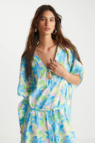 Boneqa Barcelona-Desenli Modal Elbise-Elbise-5-Milagron.com