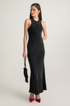 Boneqa Barcelona-Ebru Lale İşlemeli Elbise-Elbise-3-Milagron.com