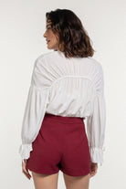 Boneqa Barcelona-Gold Düğme Detaylı Şort Etek-Etek-6-Milagron.com