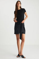 Boneqa Barcelona-Günlük Basic Siyah Tişört-T-Shirts-4-Milagron.com