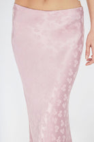 Boneqa Barcelona-Jakarlı Pembe Midi Etek-Etek-4-Milagron.com