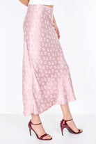 Boneqa Barcelona-Jakarlı Pembe Midi Etek-Etek-6-Milagron.com