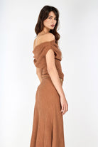 Boneqa Barcelona-Kayık Yaka Tarçın Top-T-Shirts-5-Milagron.com