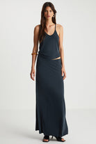 Boneqa Barcelona-Modal Karışımlı Siyah Etek-Etek-1-Milagron.com