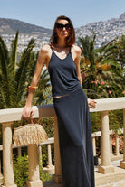 Boneqa Barcelona-Modal Karışımlı Siyah Etek-Etek-3-Milagron.com