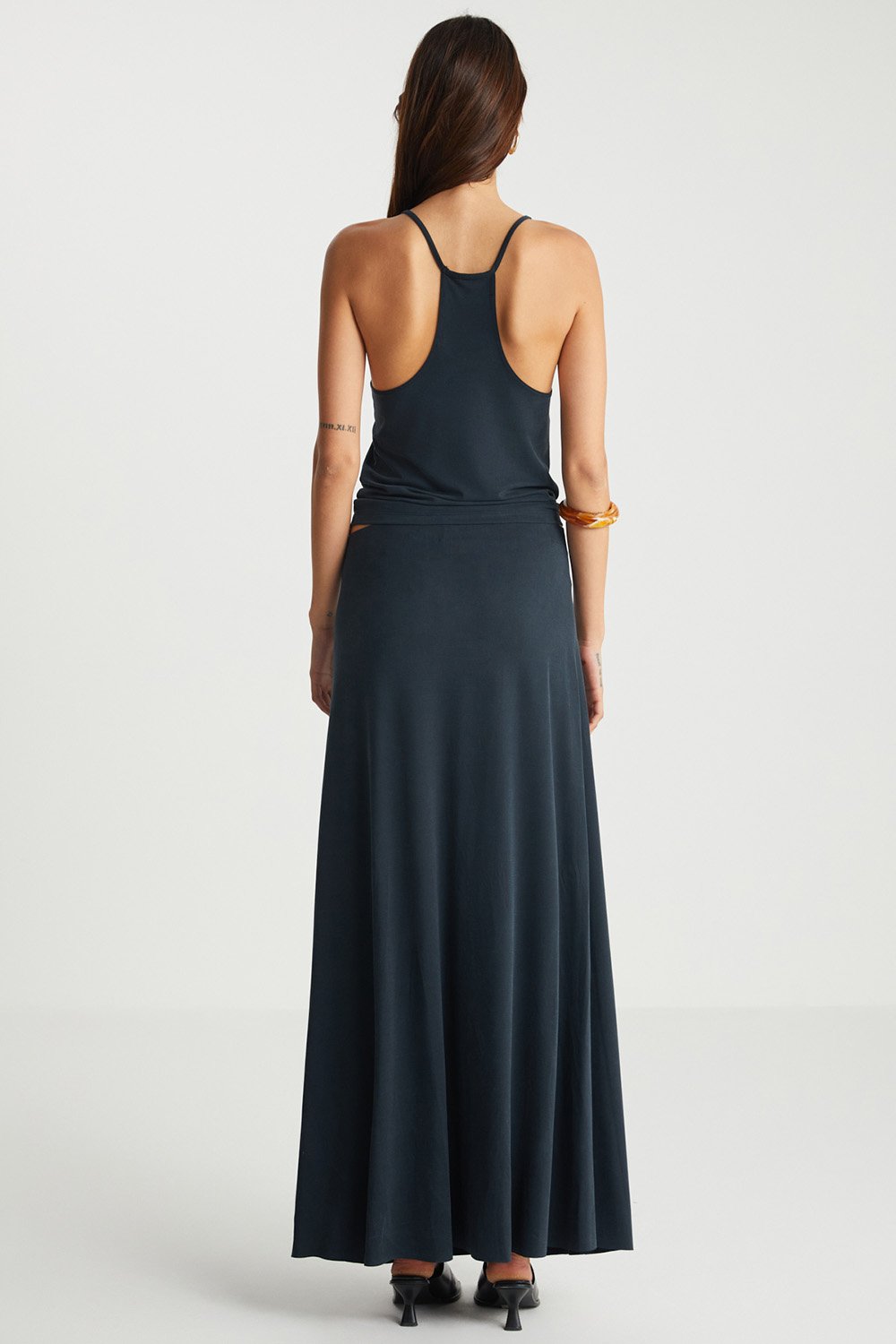 Boneqa Barcelona-Modal Karışımlı Siyah Etek-Etek-6-Milagron.com