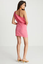 Boneqa Barcelona-Pembe Lyocell Yazlık Elbise-Elbise-4-Milagron.com