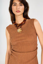 Boneqa Barcelona-Sırtı Açık Tarçın Maxi Elbise-Elbise-6-Milagron.com