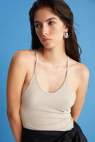 Boneqa Barcelona-Yarışçı Sırtlı Bej Tişört-T-Shirts-1-Milagron.com