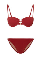 Bonesta-Acacia Burgundy Terry Kaplı Balenli Bikini Takımı-Bikini & Mayo-4-Milagron.com