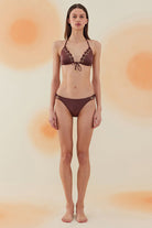 Bonesta-Aeolian Burnt Umber Kuşgözlü Üçgen Bikini Takımı-Bikini & Mayo-1-Milagron.com