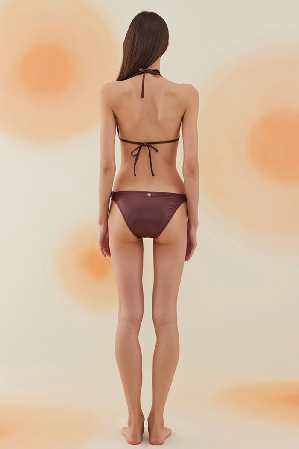 Bonesta-Aeolian Burnt Umber Kuşgözlü Üçgen Bikini Takımı-Bikini & Mayo-3-Milagron.com