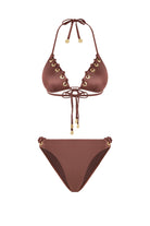 Bonesta-Aeolian Burnt Umber Kuşgözlü Üçgen Bikini Takımı-Bikini & Mayo-4-Milagron.com