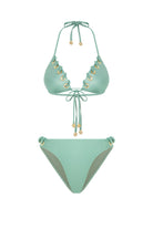 Bonesta-Aeolian Mint Green Kuşgözlü Üçgen Bikini Takımı-Bikini & Mayo-5-Milagron.com
