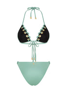 Bonesta-Aeolian Mint Green Kuşgözlü Üçgen Bikini Takımı-Bikini & Mayo-6-Milagron.com