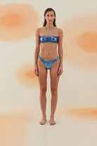 Bonesta-Agrizate Shiny Aqua And Royal Blue Çift Renk Straplez Bikini Takımı-Bikini & Mayo-3-Milagron.com