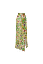 Bonesta-Alessia Sarı Mor Çiçek Desenli Bağcıklı Uzun Pareo Etek-Pareo & Bandana-1-Milagron.com