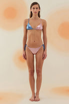 Bonesta-Amargosa Shiny Sapphire Blue And Misty Rose Çift Renk Üçgen Bikini Takımı-Bikini & Mayo-1-Milagron.com