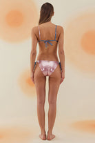 Bonesta-Amargosa Shiny Sapphire Blue And Misty Rose Çift Renk Üçgen Bikini Takımı-Bikini & Mayo-3-Milagron.com